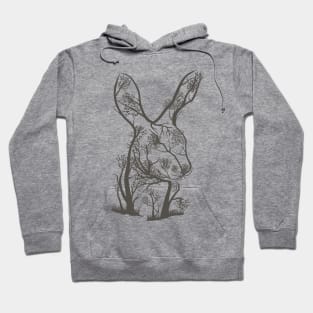 Rabbit  tree illustration Hoodie